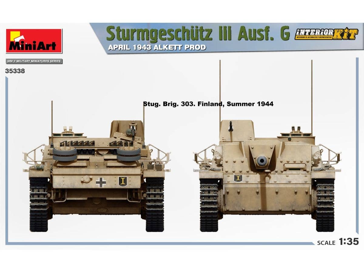 Miniart 1/35 Sturmgeschutz III Ausf. G April 1943 Alkett Prod. Interior Kit | 5905090346111