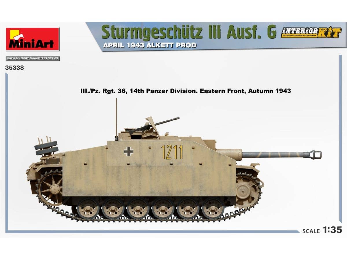 Miniart 1/35 Sturmgeschutz III Ausf. G April 1943 Alkett Prod. Interior Kit | 5905090346111