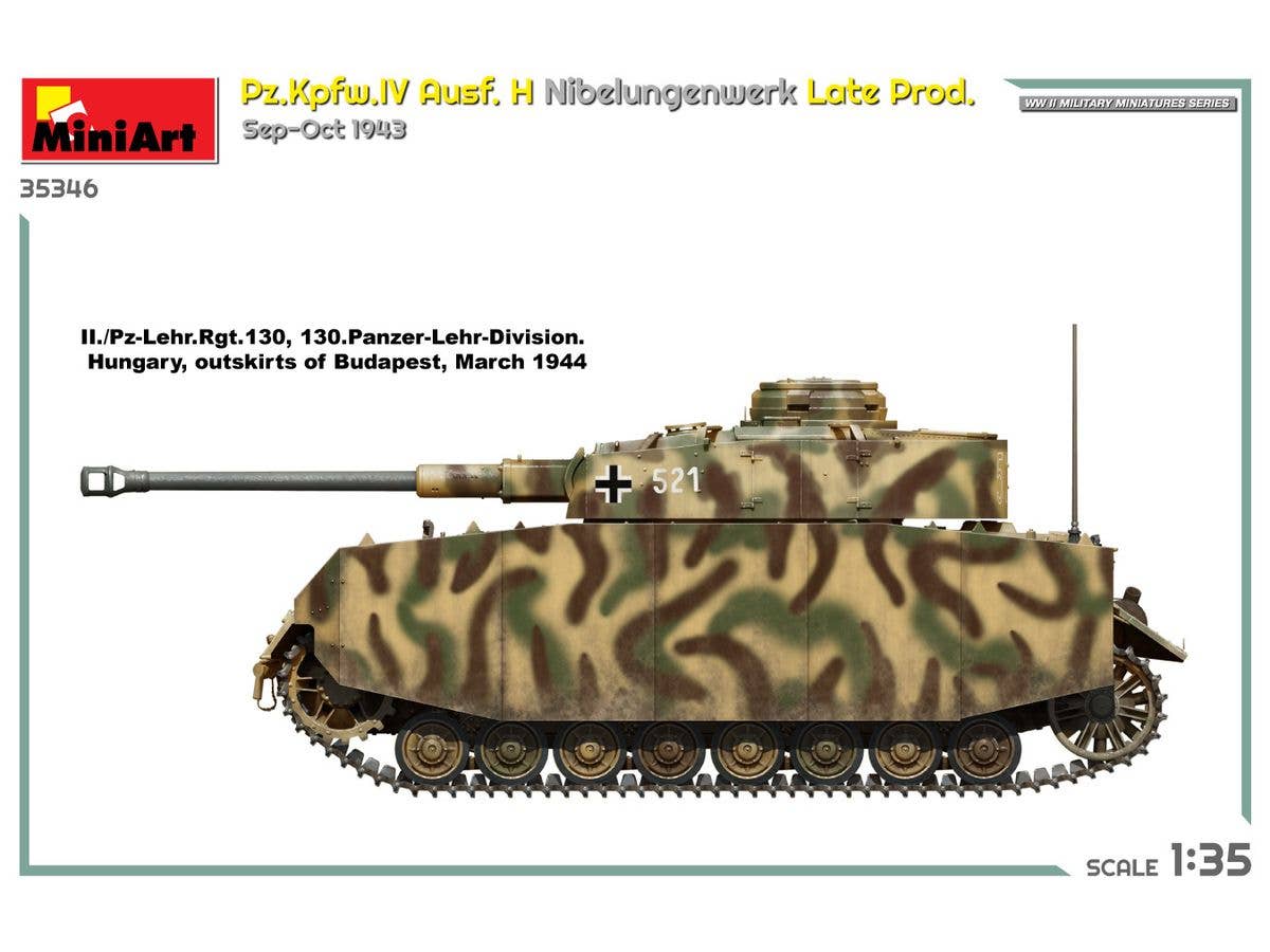 MiniArt 1/35 Pz.Kpfw.IV Ausf. H Nibelungenwerk Late Prod. (Sep-Oct 1943) | 5905090346692