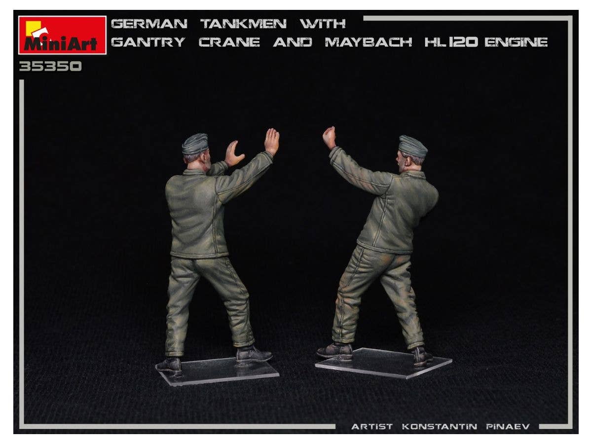 MiniArt 1/35 German Tankmen with Gantry Crane & Maybach HL 120 Engine | 4820183313645