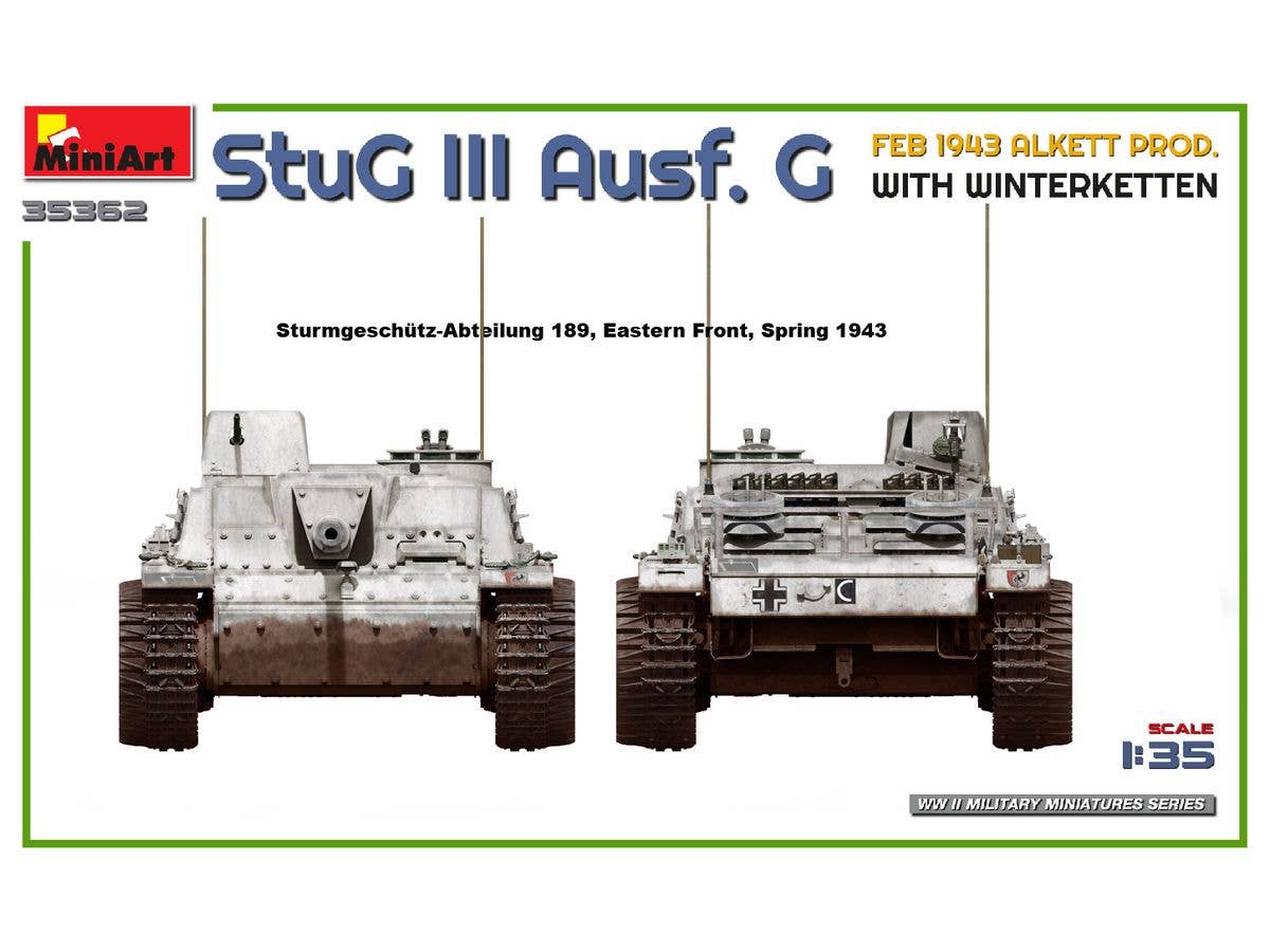 MiniArt 1/35 StuG III Ausf. G Feb 1943 Alkett Prod. with Winterketten | 5905090346142