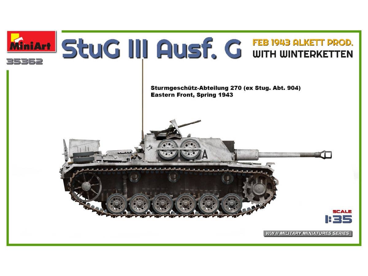MiniArt 1/35 StuG III Ausf. G Feb 1943 Alkett Prod. with Winterketten | 5905090346142