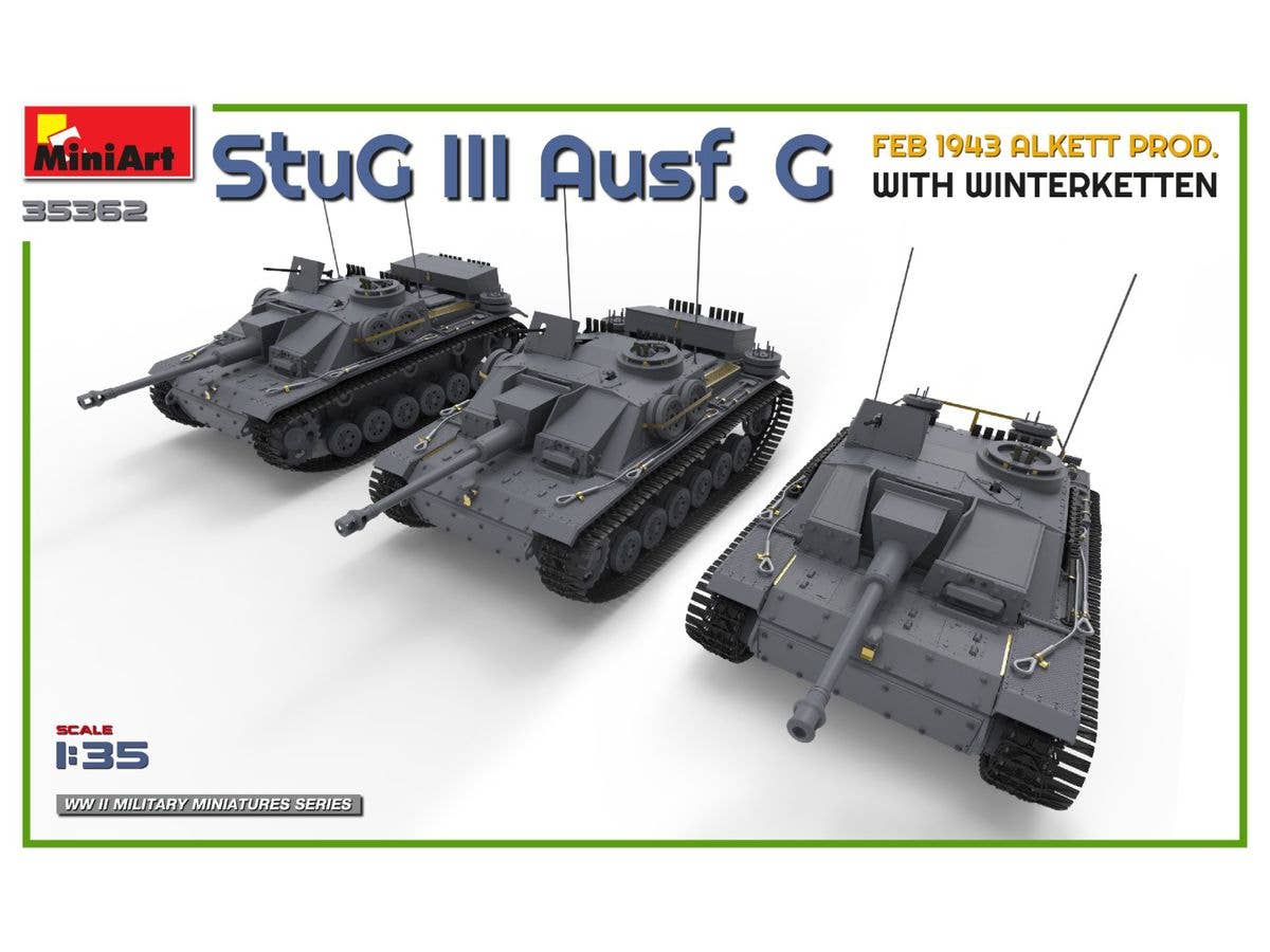 MiniArt 1/35 StuG III Ausf. G Feb 1943 Alkett Prod. with Winterketten | 5905090346142