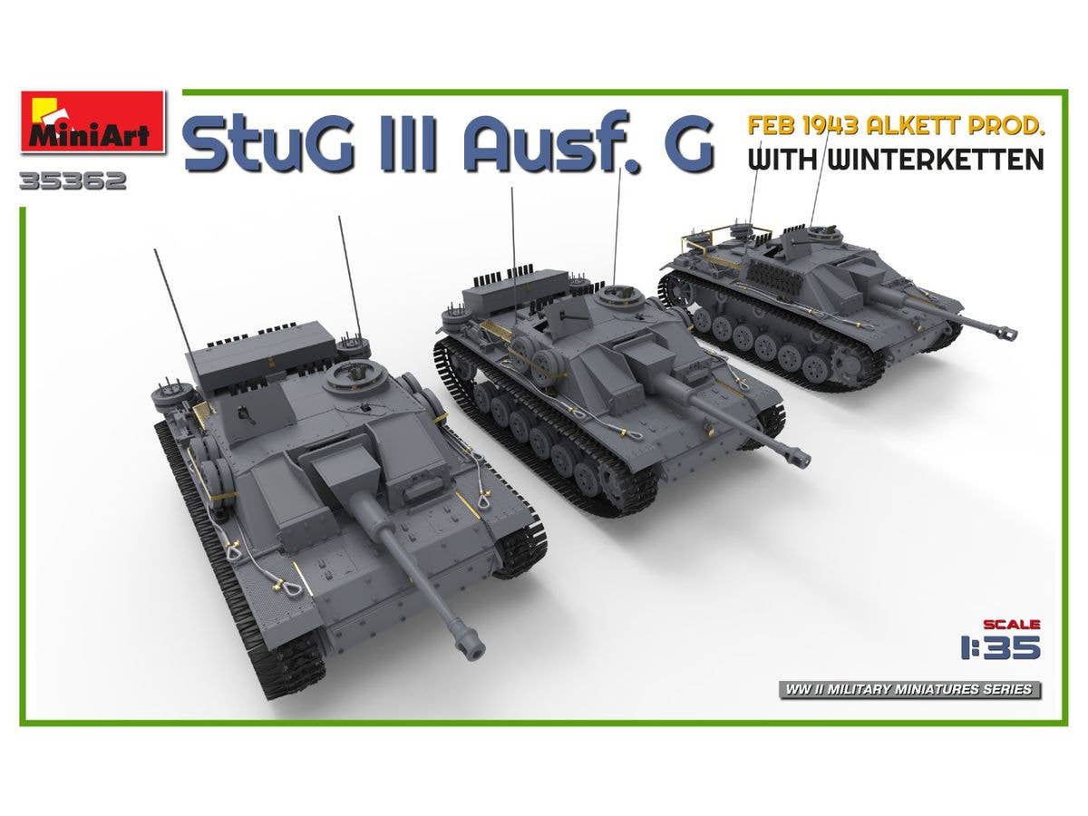 MiniArt 1/35 StuG III Ausf. G Feb 1943 Alkett Prod. with Winterketten | 5905090346142