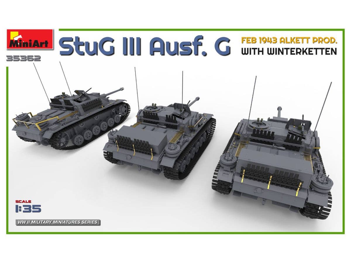 MiniArt 1/35 StuG III Ausf. G Feb 1943 Alkett Prod. with Winterketten | 5905090346142