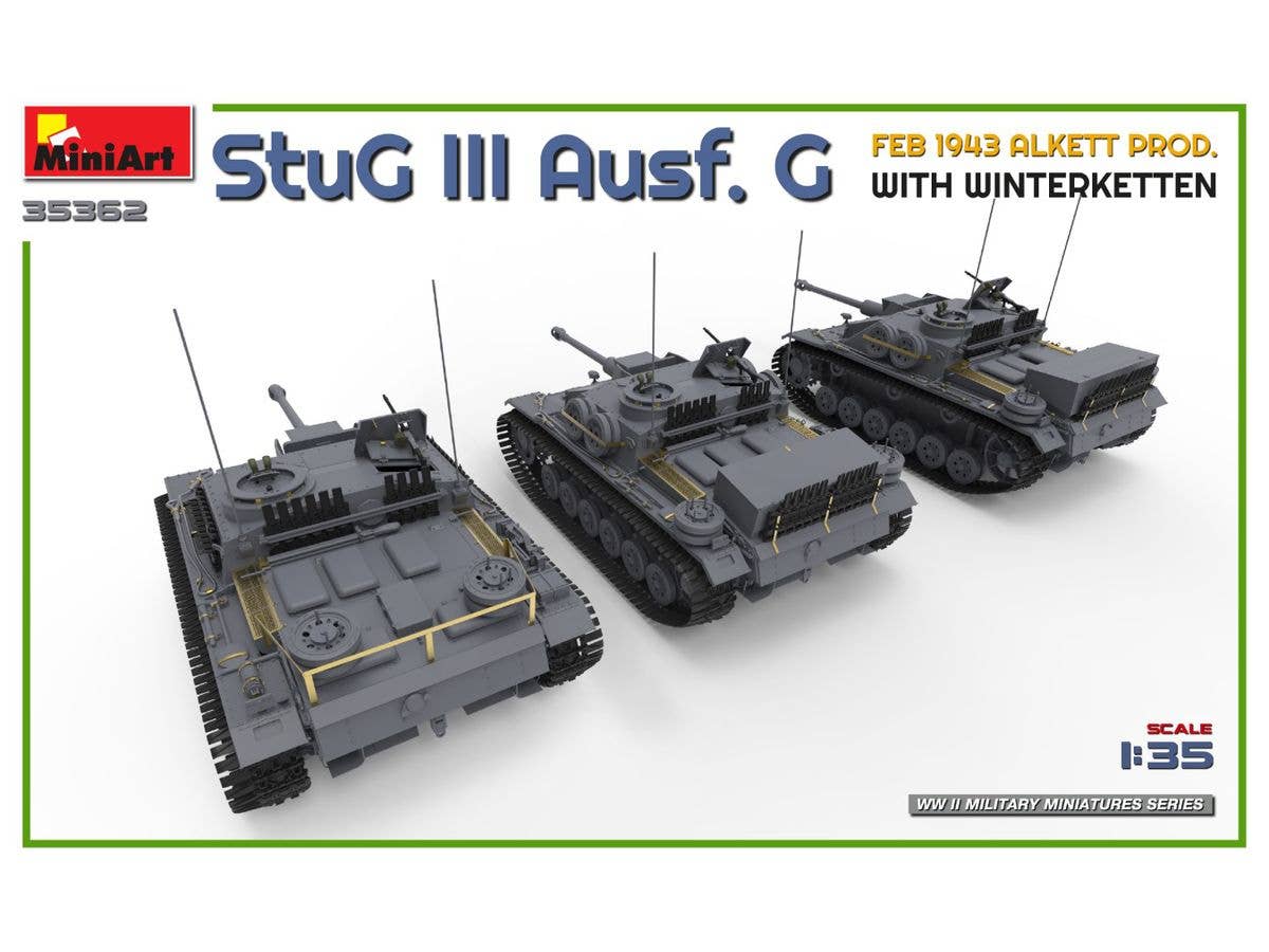 MiniArt 1/35 StuG III Ausf. G Feb 1943 Alkett Prod. with Winterketten | 5905090346142