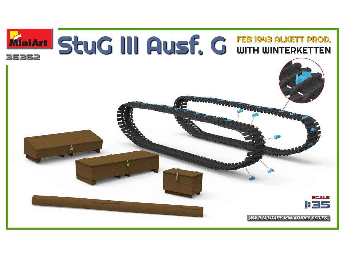 MiniArt 1/35 StuG III Ausf. G Feb 1943 Alkett Prod. with Winterketten | 5905090346142