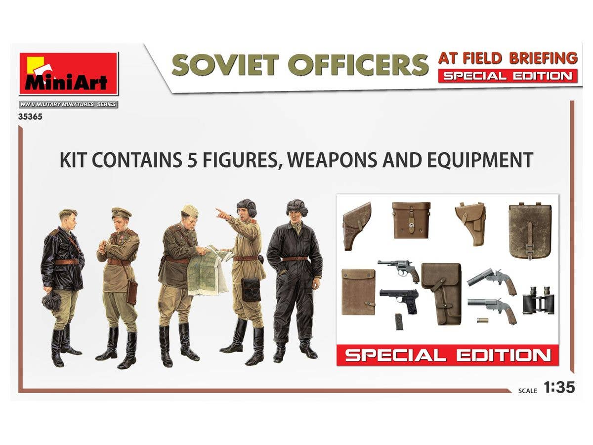 MiniArt 1/35 Soviet Officers at Field Briefing. Special Edition | 4820183314246