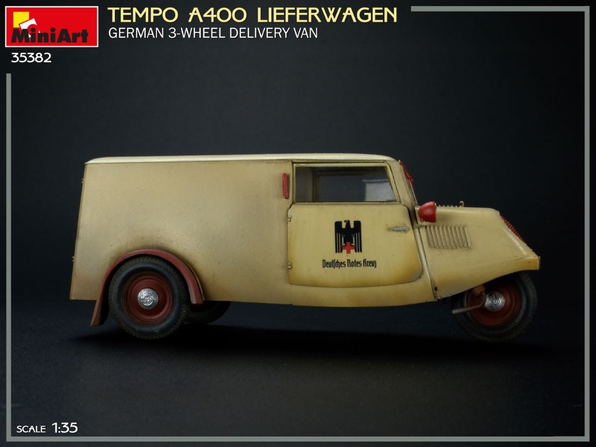 Miniart 1/35 Tempo A400 Lieferwagen. German 3-Wheel Delivery Van | 4820183314383