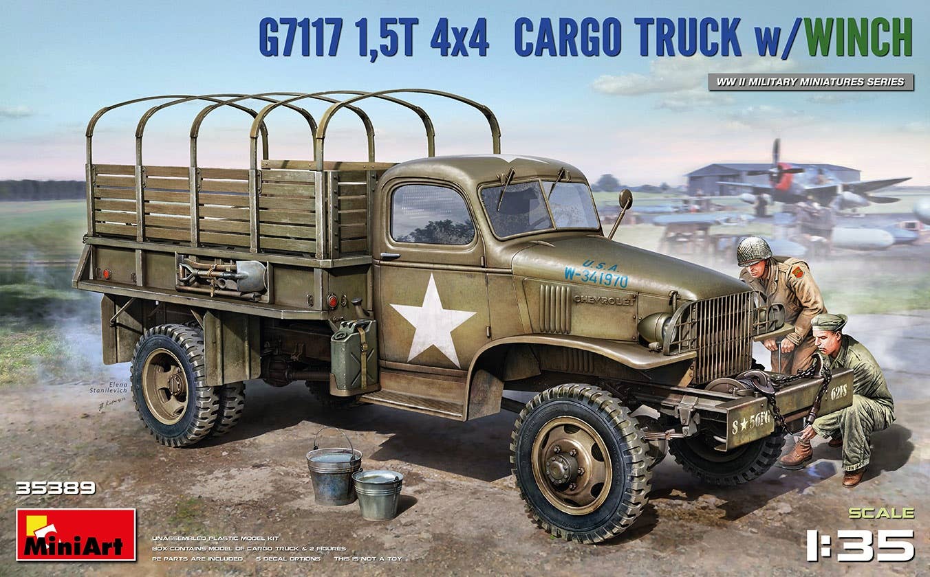 Miniart 1/35 1,5t 4x4 G7117 Cargo Truck w/Winch | 4820183314406