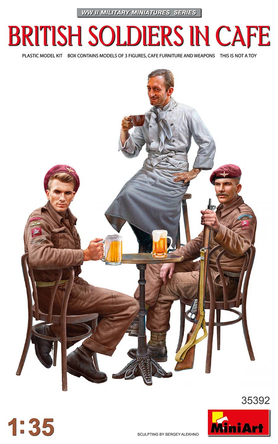 MiniArt 1/35 British Soldiers in Cafe Figures | 5905090346203