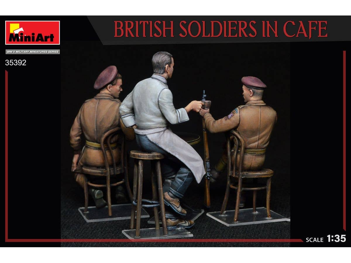 MiniArt 1/35 British Soldiers in Cafe Figures | 5905090346203