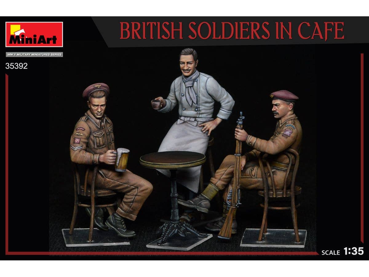 MiniArt 1/35 British Soldiers in Cafe Figures | 5905090346203