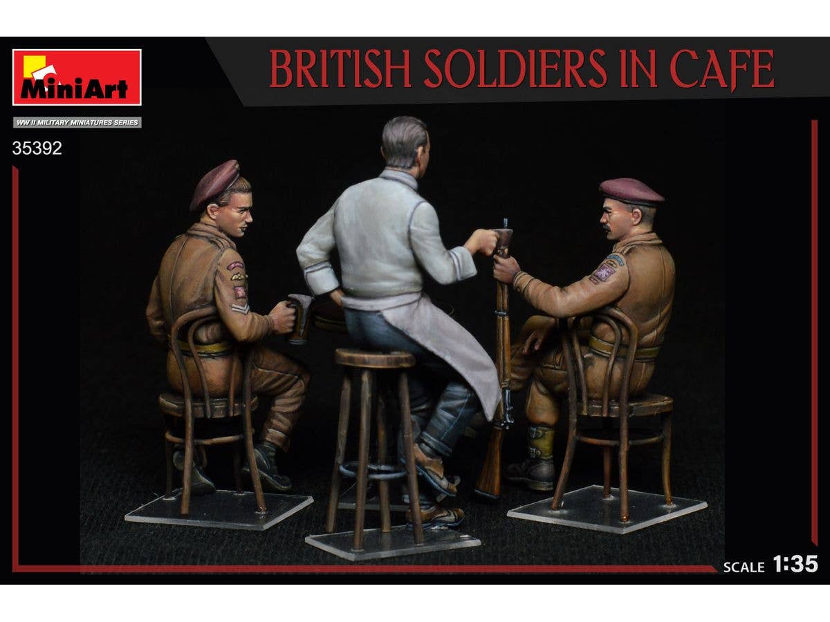 MiniArt 1/35 British Soldiers in Cafe Figures | 5905090346203
