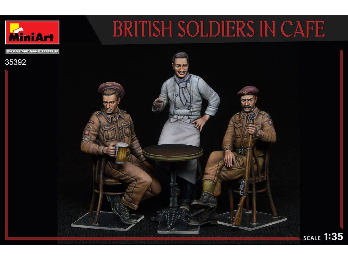 MiniArt 1/35 British Soldiers in Cafe Figures | 5905090346203