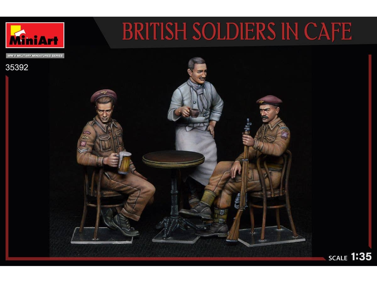 MiniArt 1/35 British Soldiers in Cafe Figures | 5905090346203