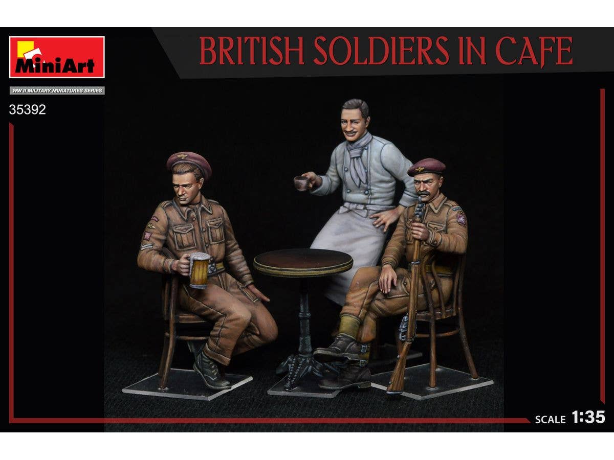 MiniArt 1/35 British Soldiers in Cafe Figures | 5905090346203