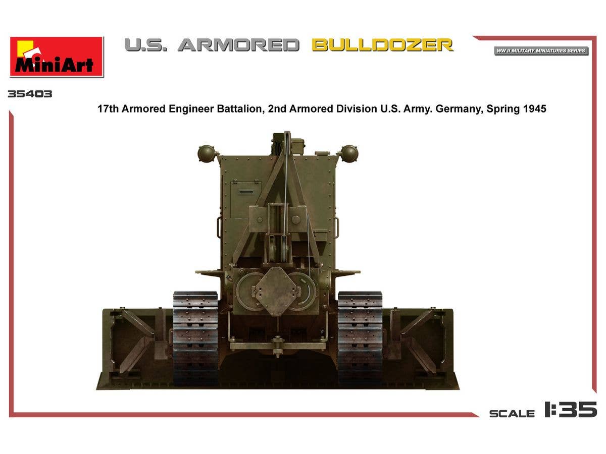 MiniArt 1/35 U.S. Armored Bulldozer, Vehicle | 5905090346241