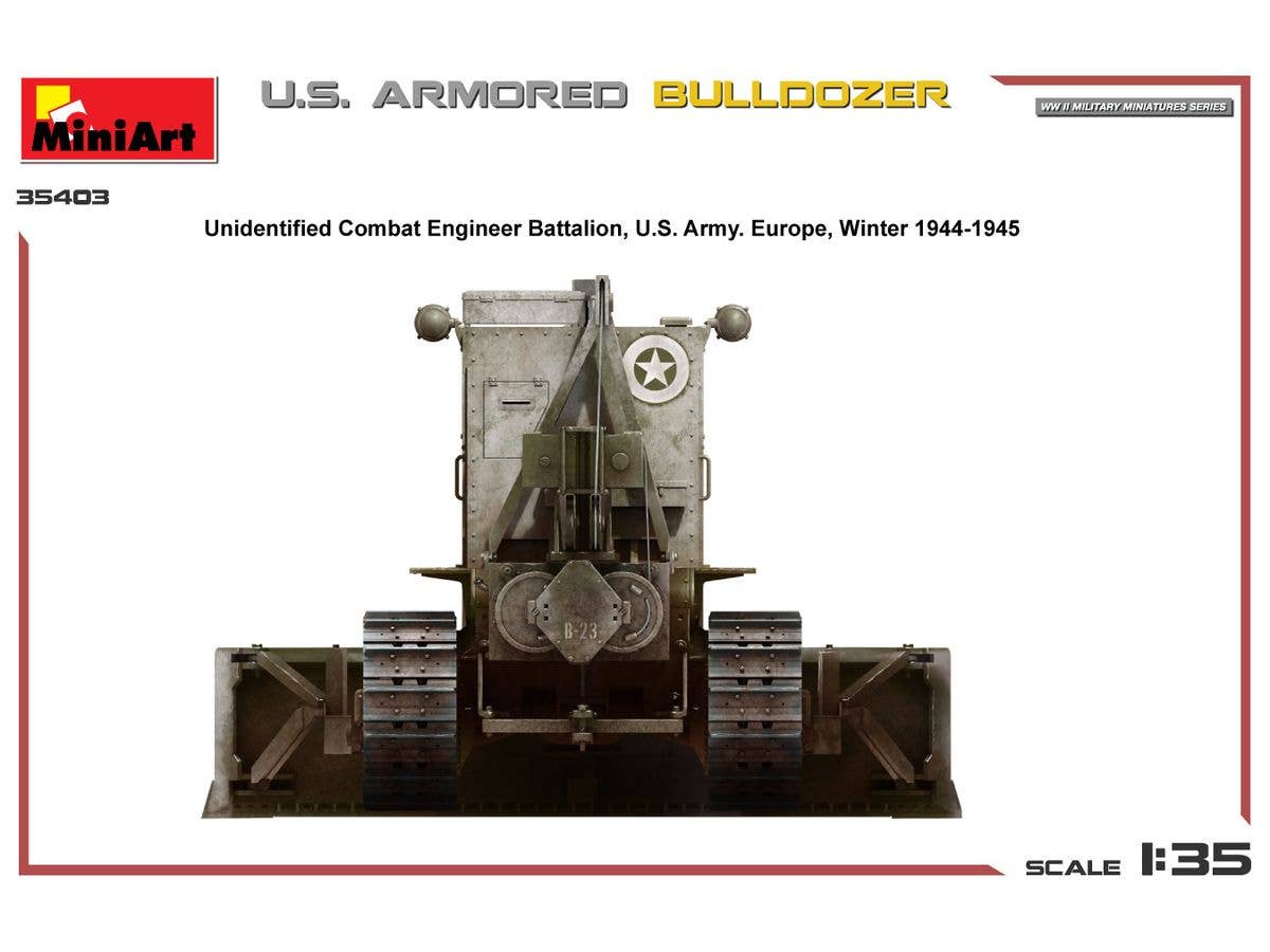 MiniArt 1/35 U.S. Armored Bulldozer, Vehicle | 5905090346241