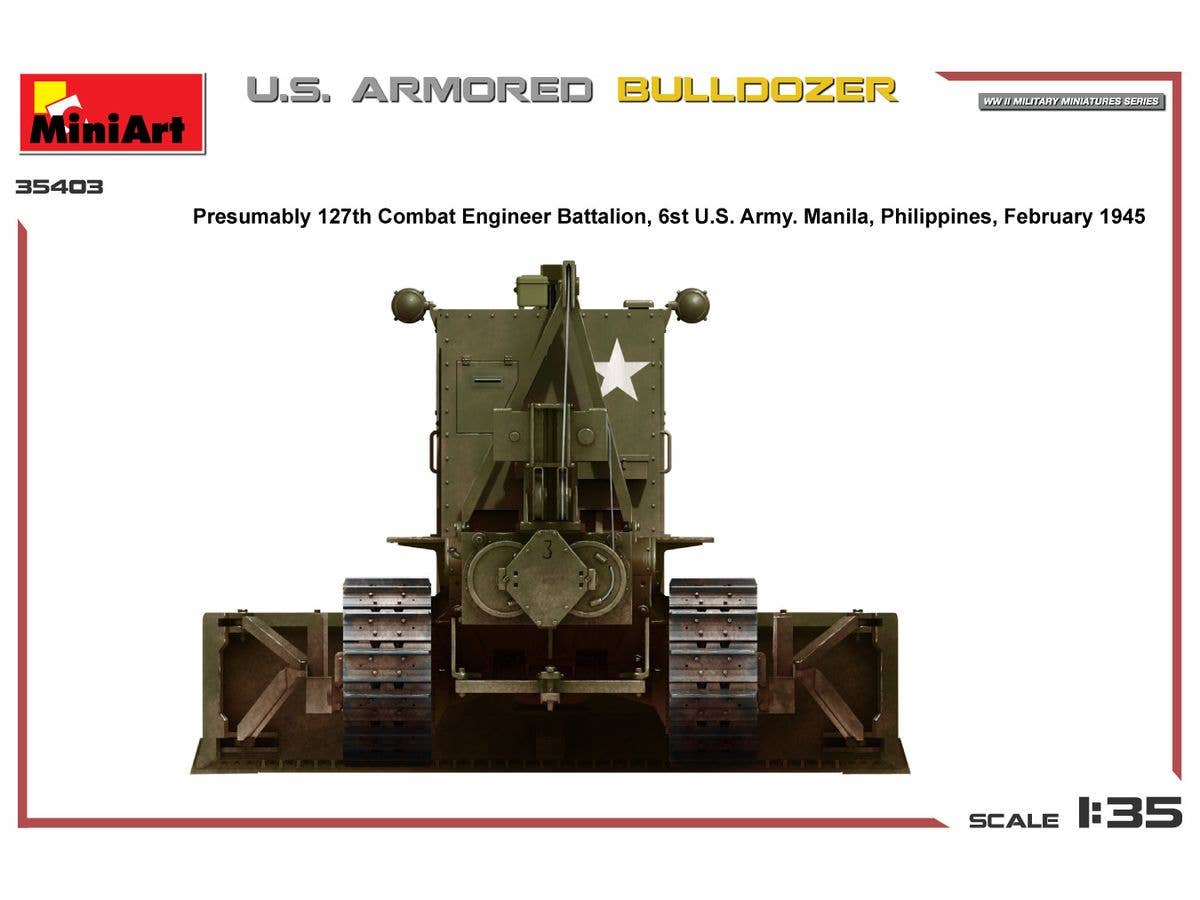 MiniArt 1/35 U.S. Armored Bulldozer, Vehicle | 5905090346241
