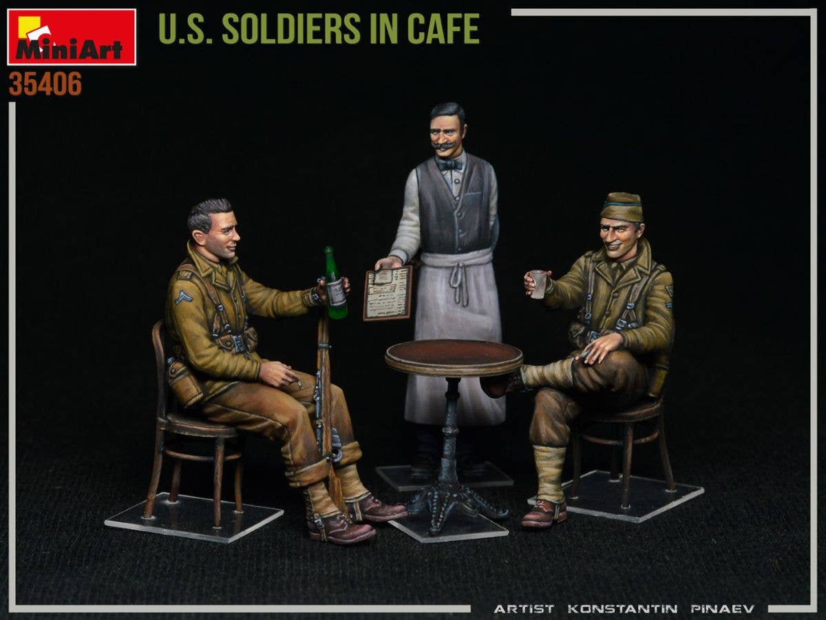 MiniArt 1/35 U.S. Soldiers in Cafe | 5905090346258