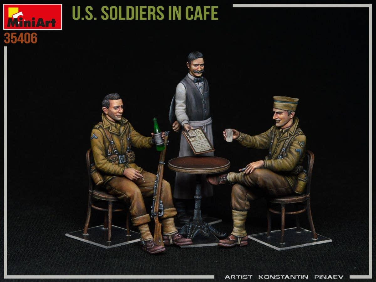 MiniArt 1/35 U.S. Soldiers in Cafe | 5905090346258