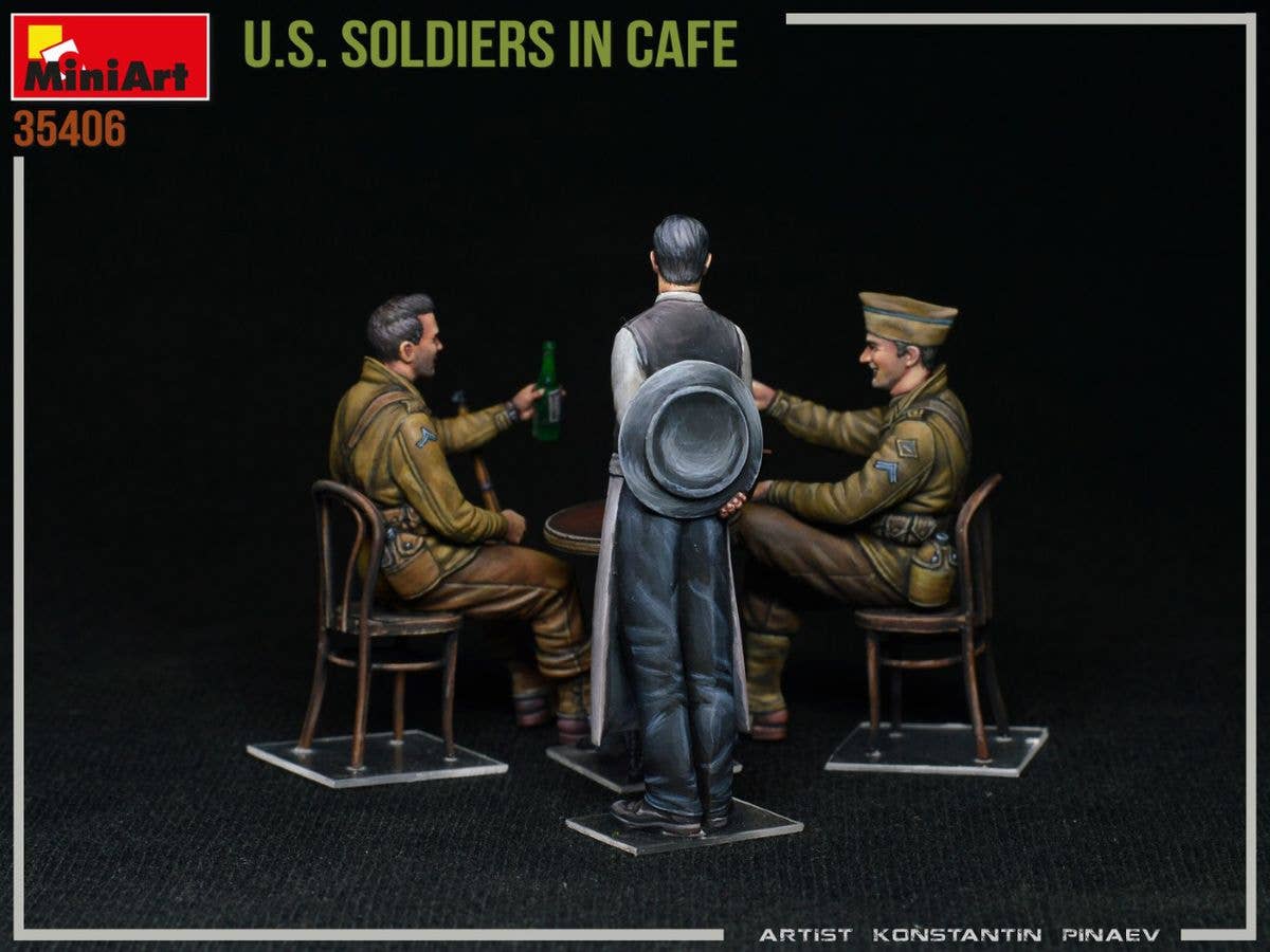 MiniArt 1/35 U.S. Soldiers in Cafe | 5905090346258