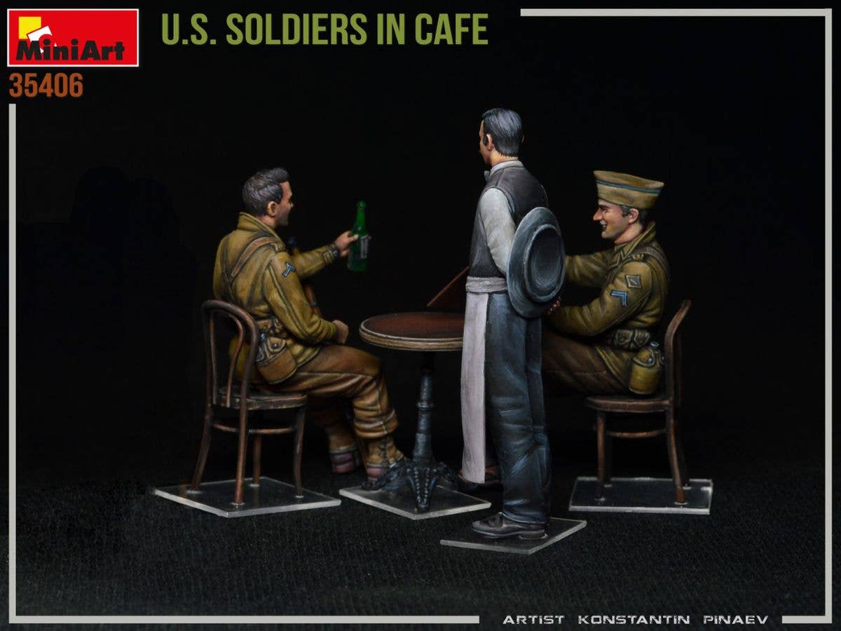 MiniArt 1/35 U.S. Soldiers in Cafe | 5905090346258
