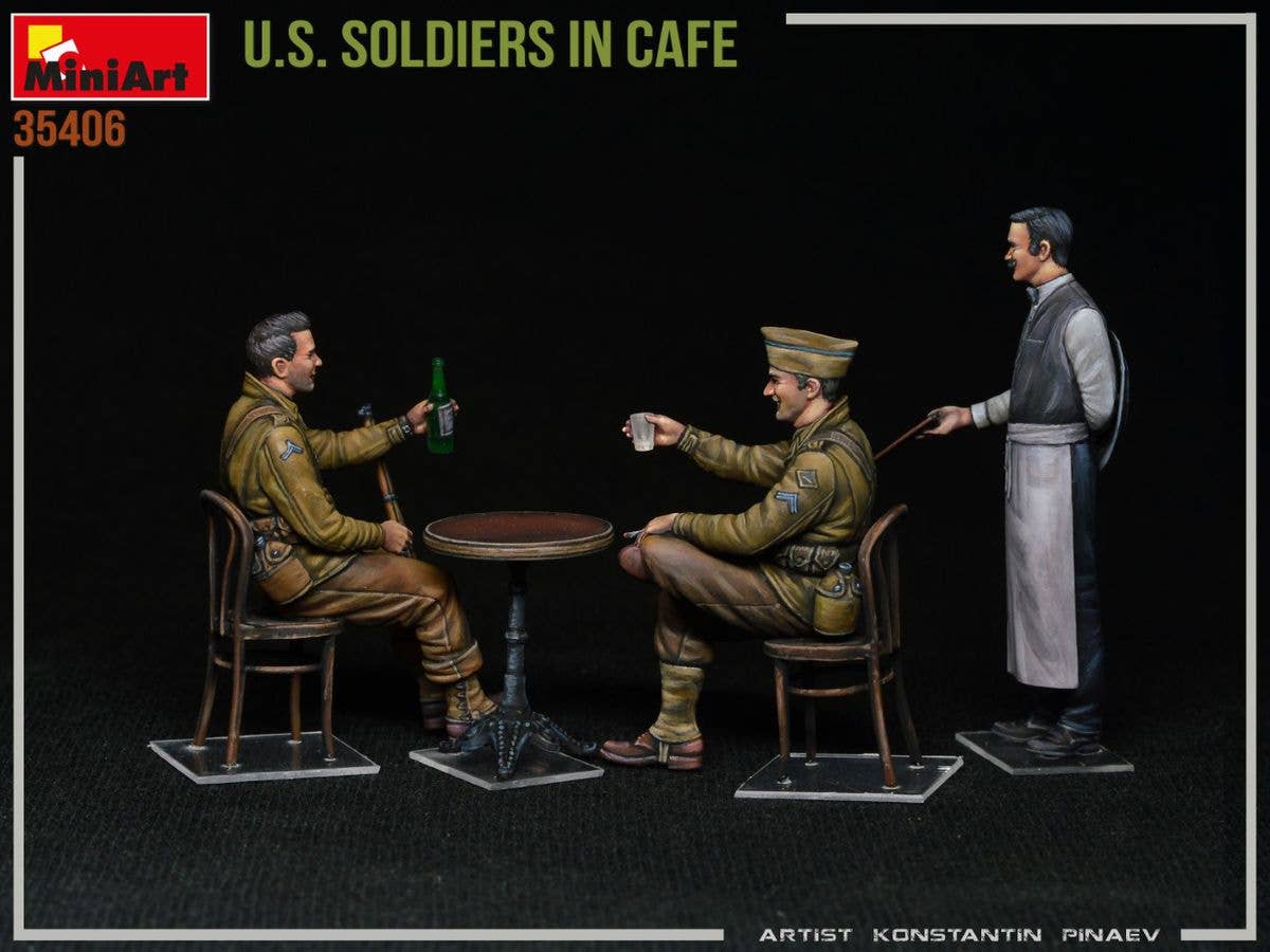 MiniArt 1/35 U.S. Soldiers in Cafe | 5905090346258