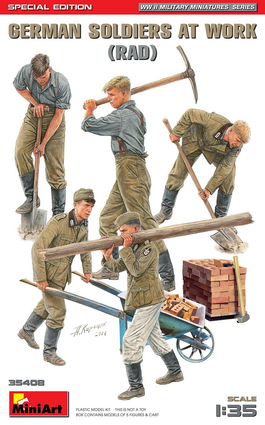 Miniart 1/35 German Soldiers at Work (RAD) Special Edition | 5905090346531