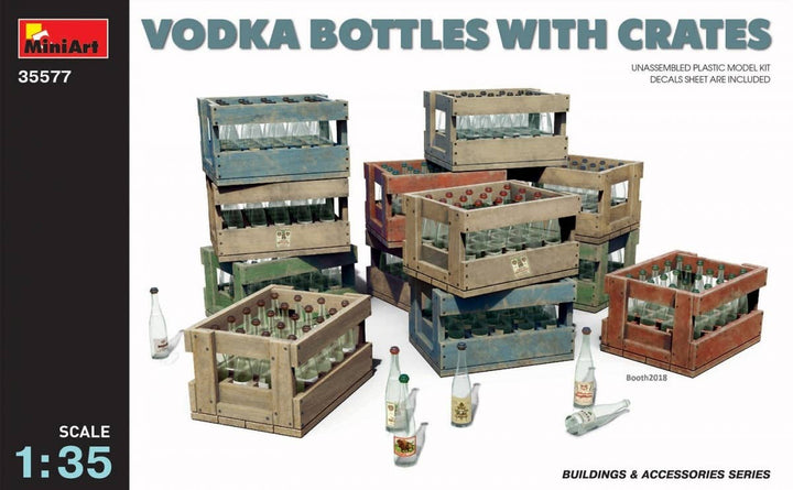 MiniArt 1/35 Vodka Bottles with Crates | 4820183311764
