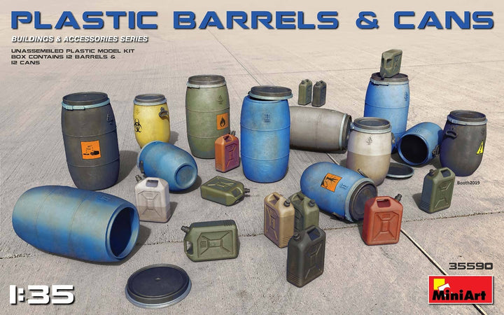 Miniart 1/35 Plastic Barrels & Cans | 4820183312310