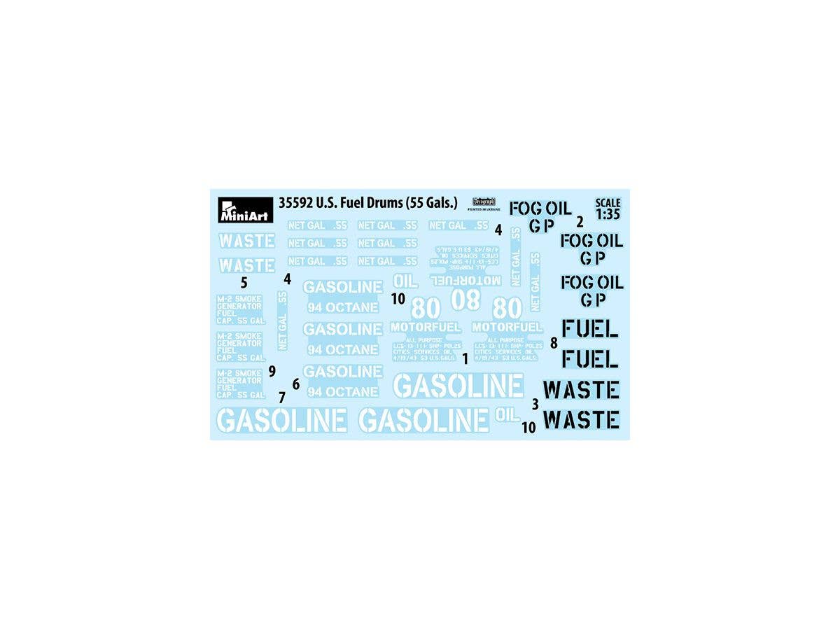 MiniArt 1/35 U.S. Fuel Drums (55 Gals.) | 4820183312464