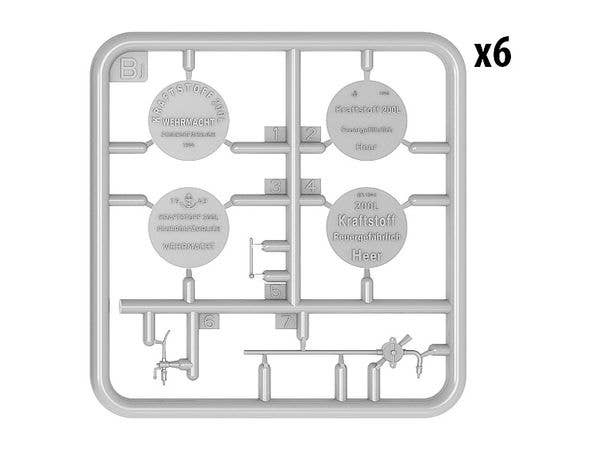 Miniart 1/35 German 200L Fuel Drum Set WW2 | 4820183312365