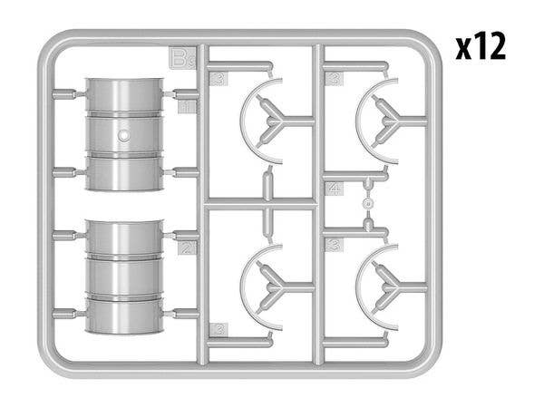 Miniart 1/35 German 200L Fuel Drum Set WW2 | 4820183312365