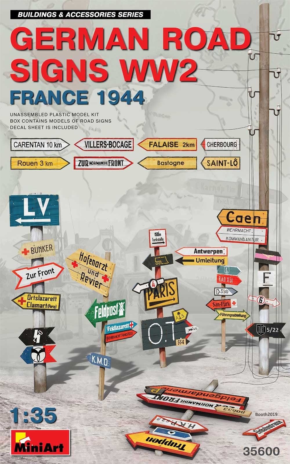 MiniArt German Road Signs WW2 (France 1944) | 4820183312235