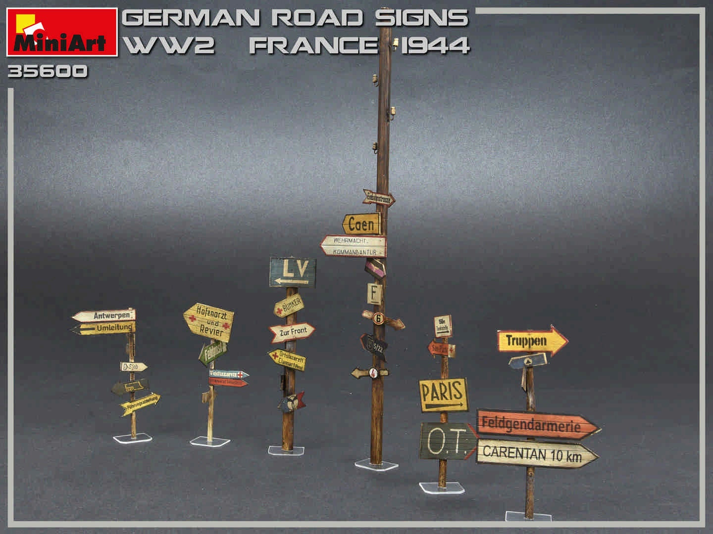 MiniArt German Road Signs WW2 (France 1944) | 4820183312235