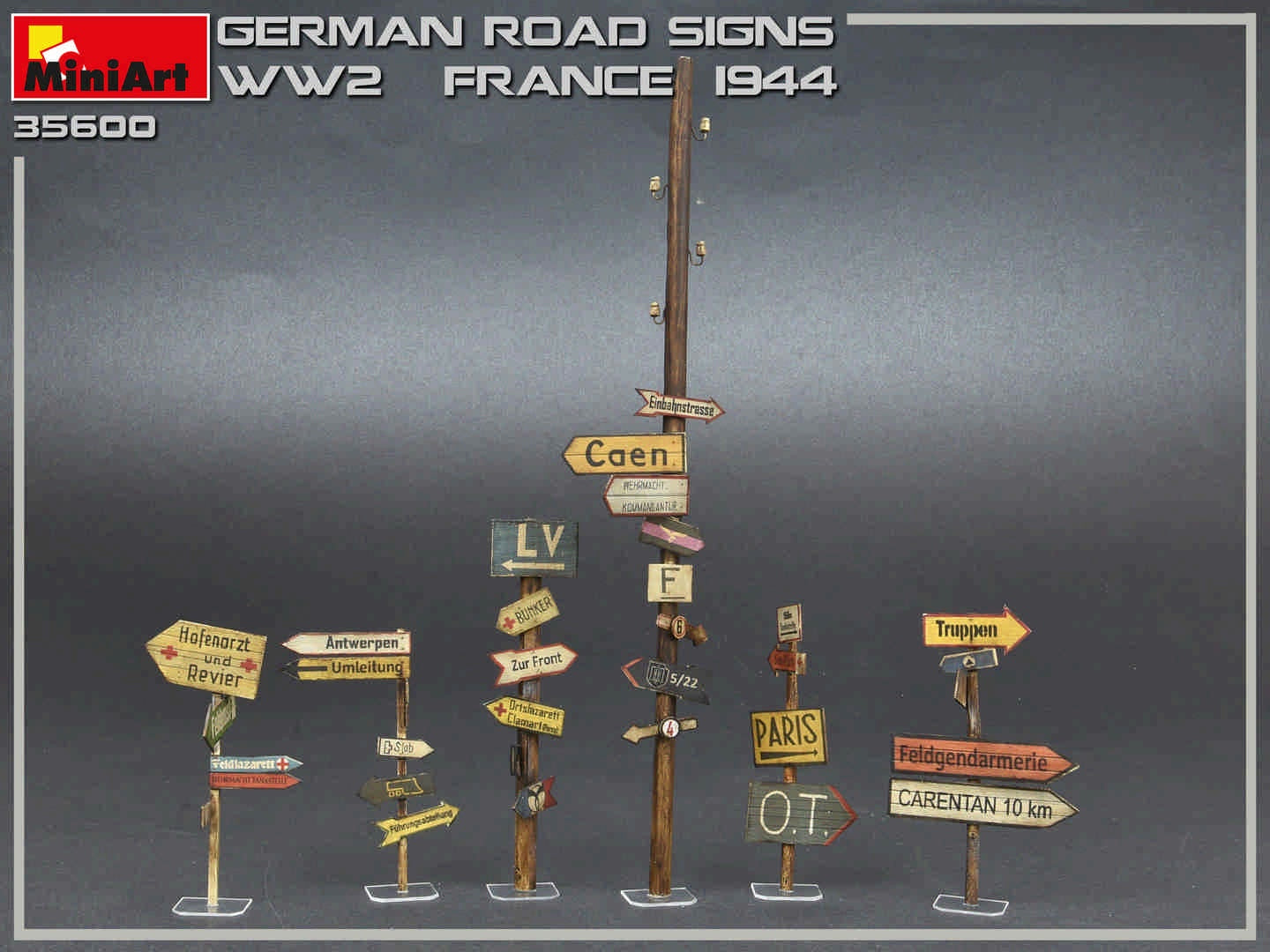 MiniArt German Road Signs WW2 (France 1944) | 4820183312235