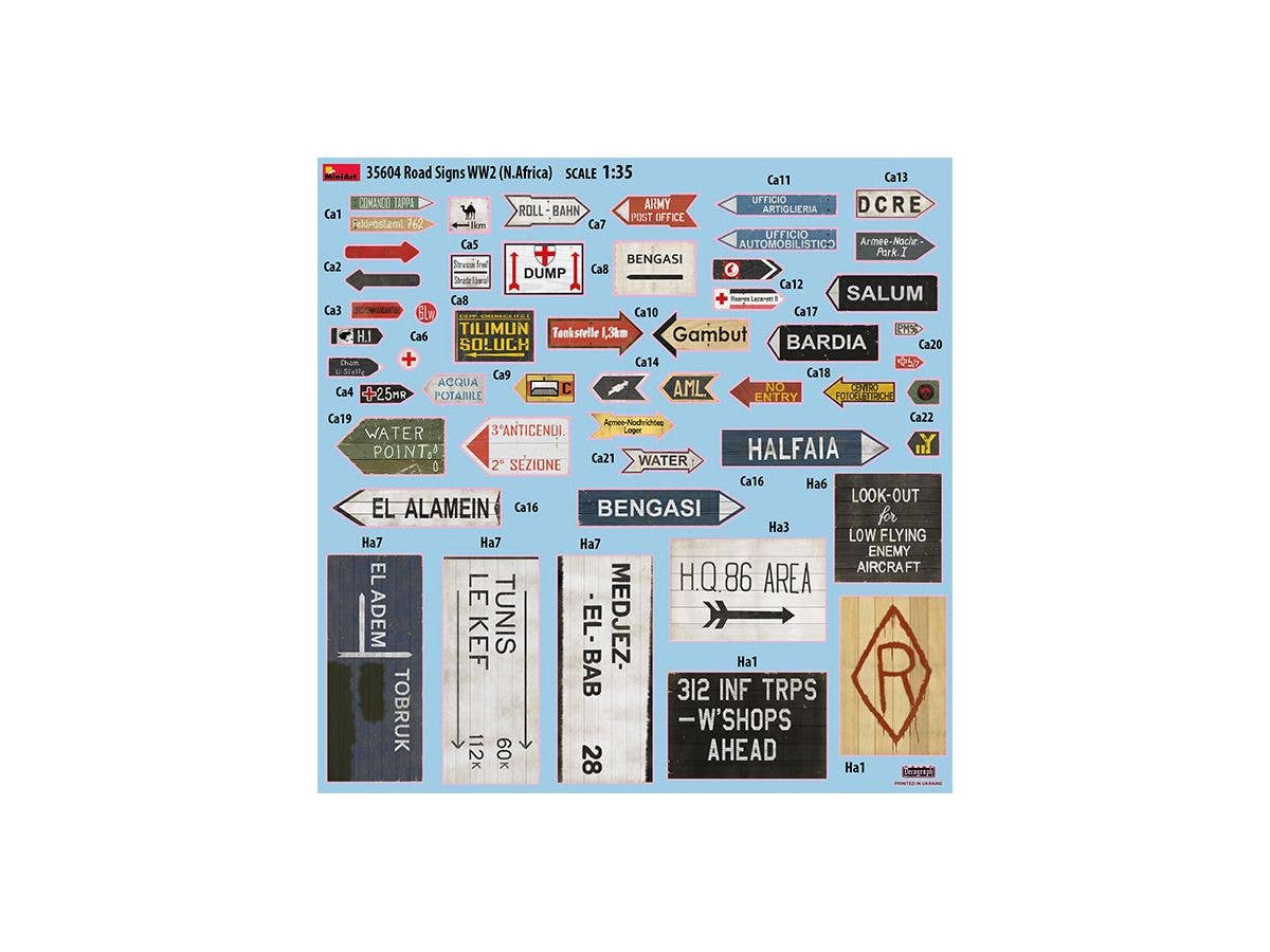 MiniArt 1/35 Road Signs WW2 (N.Africa) | 4820183312938