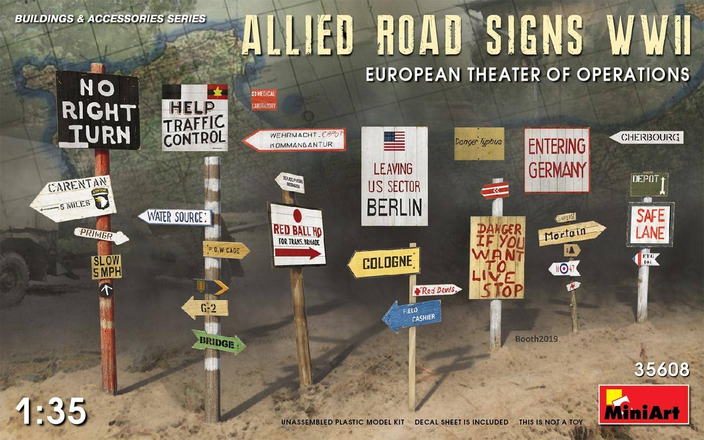 MiniArt 1/35 Allied Road Signs WWII. European Theatre of Operations | 4820183312600