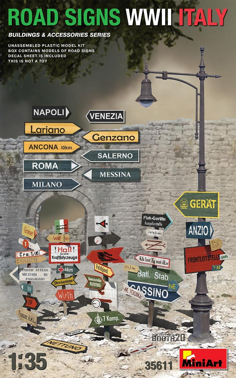 MiniArt 1/35 ROAD SIGNS WWII ITALY | 4820183313287