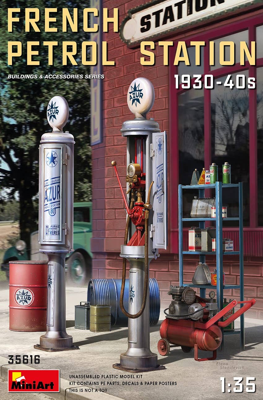 MiniArt 1/35 French Petrol Station 1930-40S | 4820183313164
