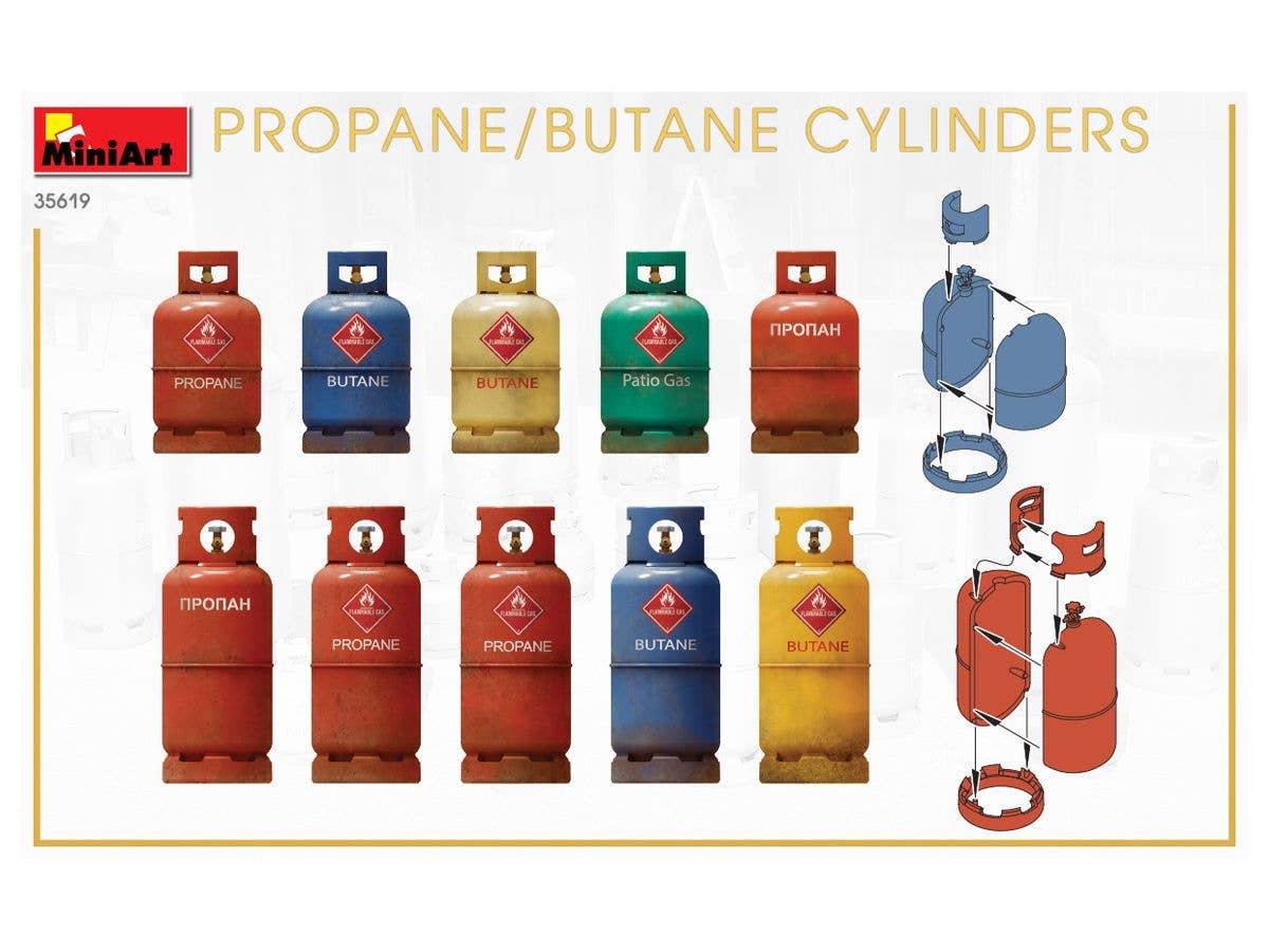 MiniArt 1/35 Propane/Butane Cylinders | 4820183313065
