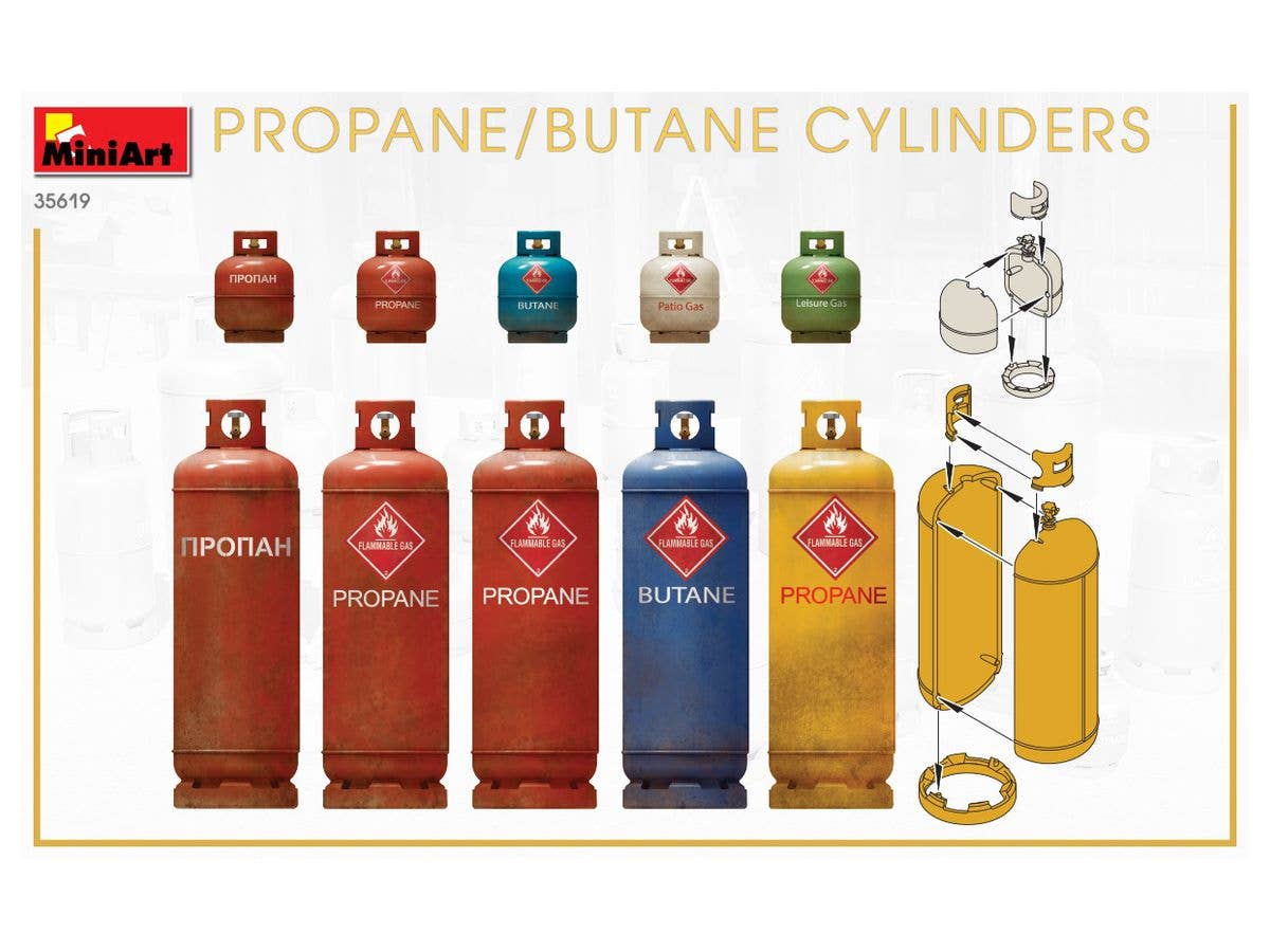 MiniArt 1/35 Propane/Butane Cylinders | 4820183313065