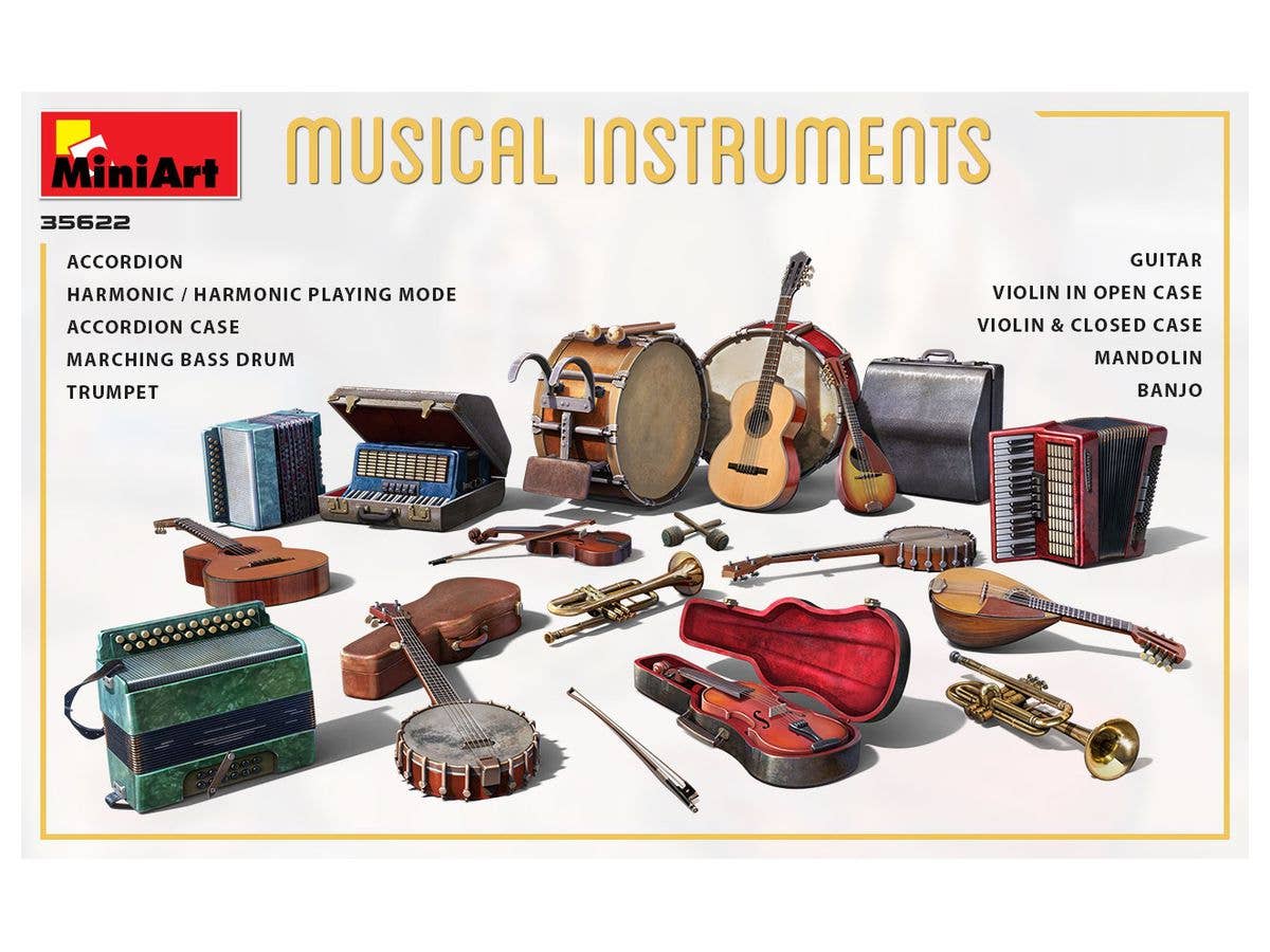 MiniArt 1/35 Musical Instruments 1/35 Scale | 4820183313454