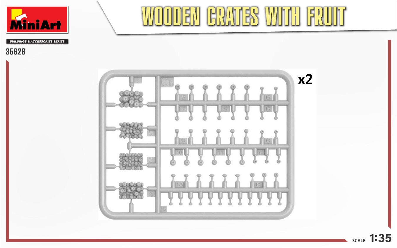 Miniart 1/35 Wooden Crates with Fruit | 4820183314390
