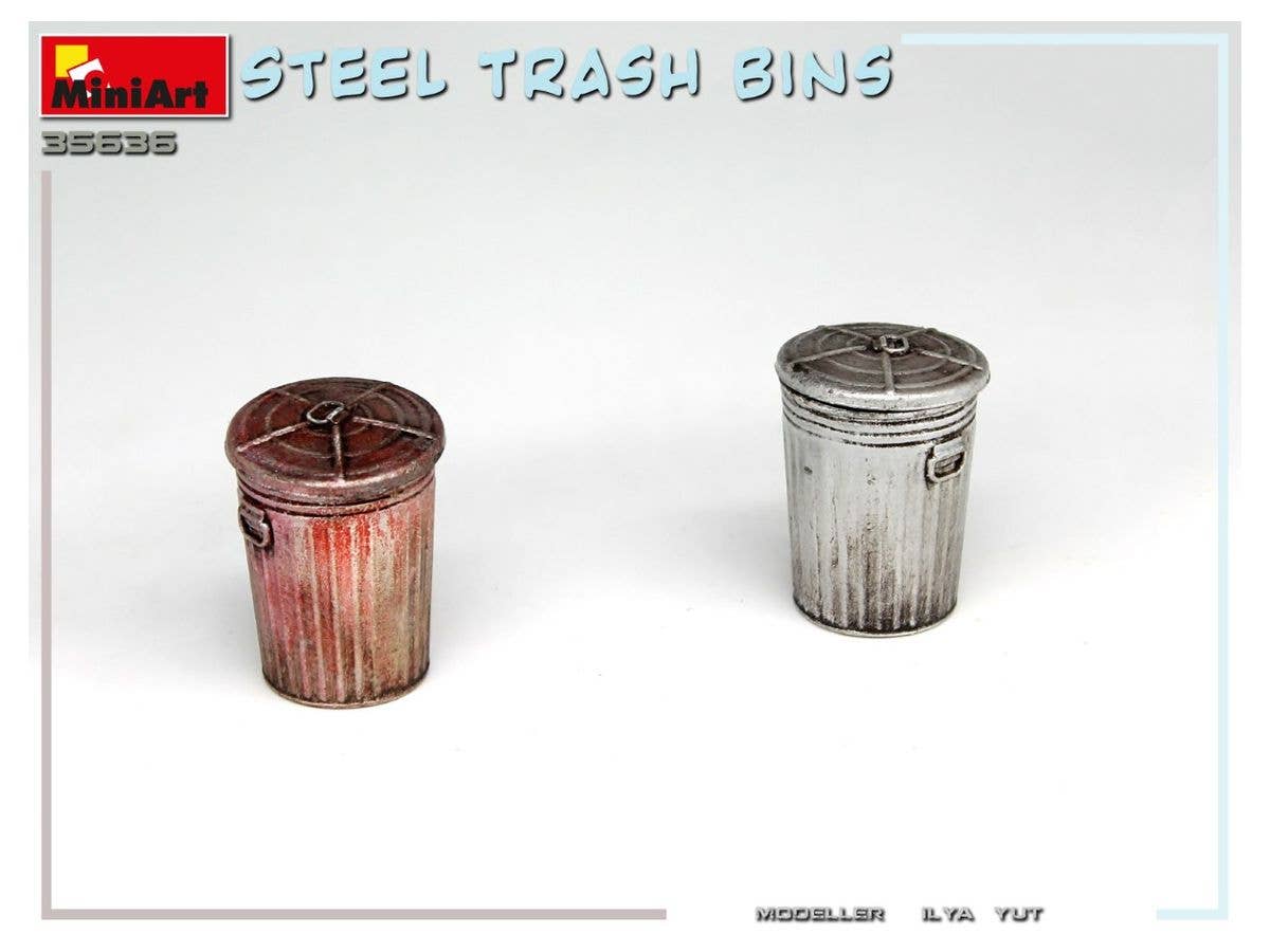 MiniArt 1/35 Steel Trash Bins | 4820183314116