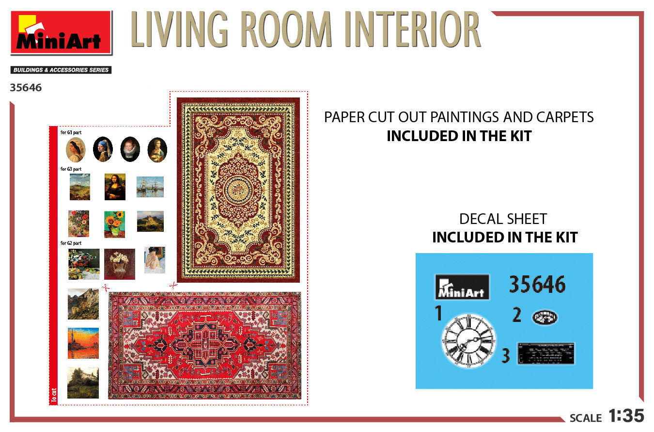 MiniArt 1/35 Living Room Interior | 5905090346289