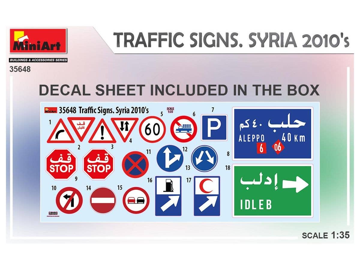 MiniArt 1/35 Traffic Signs. Syria 2010'S | 4820183314024