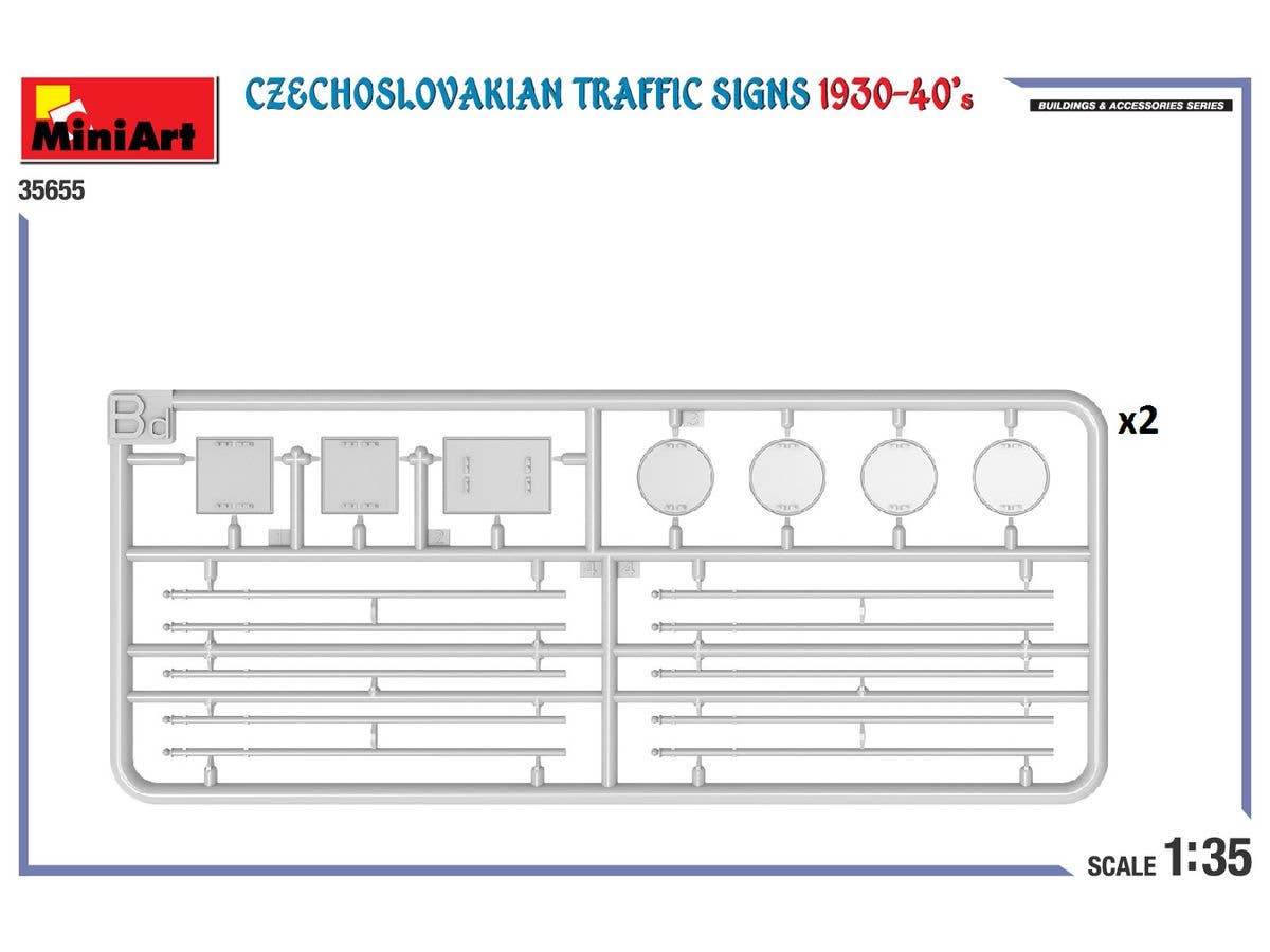 MiniArt 1/35 Czechoslovakian Traffic Signs 1930-40’s | 5905090346753